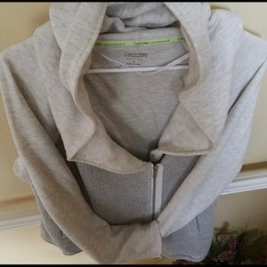 Calvin Klein Performance Moto Style Top Sz Lg